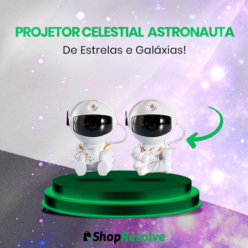 Projetor Celestial Astronauta de Estrelas e Galáxias HD - LojasCésil