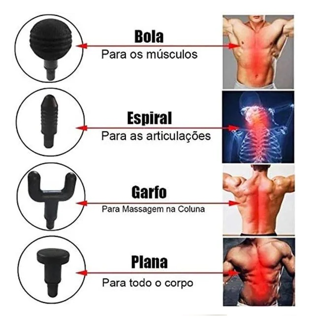 Massageador Elétrico Profissional Muscular - LojasCésil